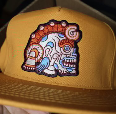 gorra mictlantecuhtli señor del mictlan azteca inframundo prehispanico dia de muertos heroes de aztl