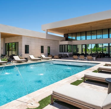 Luxury Scottsdale golf vacation rental with a private resort-style pool and spacious outdoor patio.