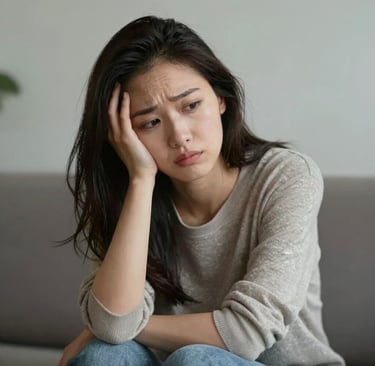 Woman holds a sign: sexual and spiritual.