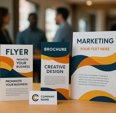 Flyers, brochures et supports marketing pour la communication d’entreprise