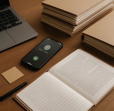 Gestion administrative et suivi des dossiers clients sur bureau de travail