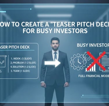 How to Create a “Teaser Pitch Deck” for Busy Investors