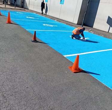 Roadmarking in Montclair Durban