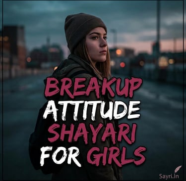 Breakup Attitude Shayari for Girls