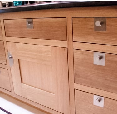 Modern style custom built vanity for a Pearce Woodworks Detroit client.