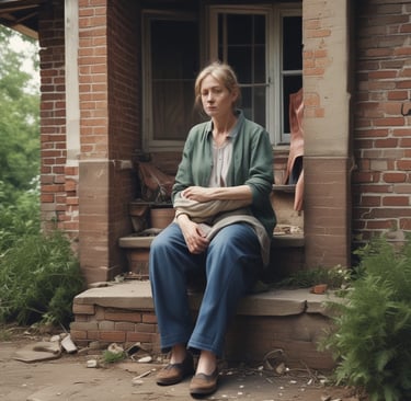 a poster with a woman and a man in a suit