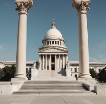 photo of white staircase
