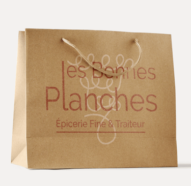 Packaging de vente à emporter avec le logo imprimé sur papier