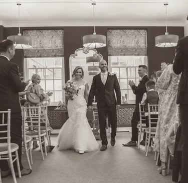 wedding couple in bury st edmunds registry office