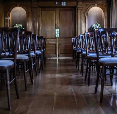 interior view of the ceremony room at Burgh House Hampstead