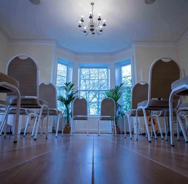 wedding creamy set-up at Pembroke lodge