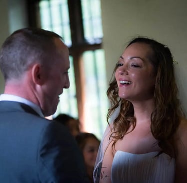 bride and groom during their wedding ceremony