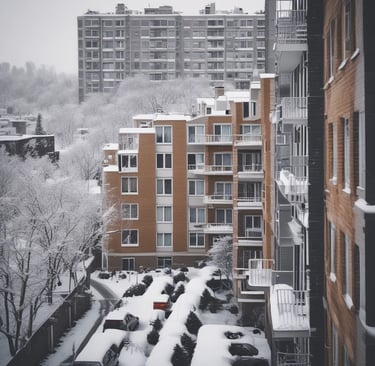 daugiabučiai žiema, pastatų priežiūra