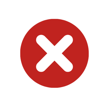 icono de tache negativo