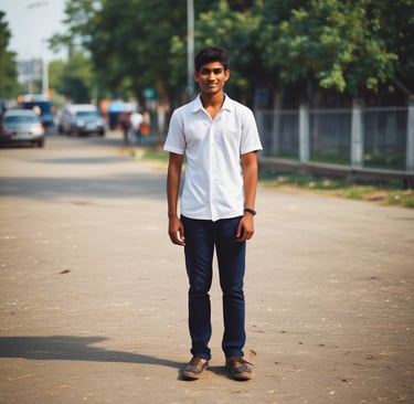 Happy man showing a thumbs up while browsing refermart on his laptop at a cafe.