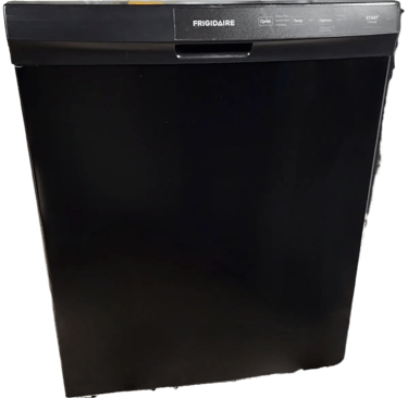 Frigidaire black dishwasher.