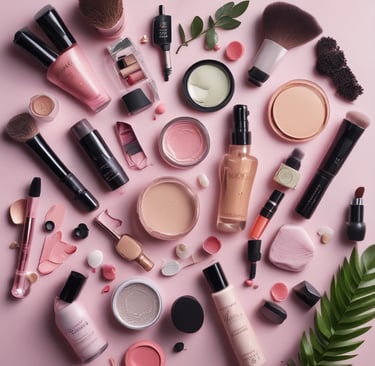 Close-up of a woman with glowing skin holding a skincare product.