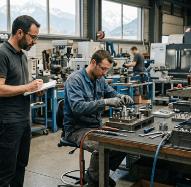 ergonome analysant une situation de travail en entreprise pour prévenir les TMS en Haute-Savoie