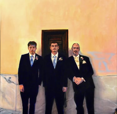 Wedding Panorama, San Francisco City Hall, 62" x 192" Acrylic on canvas, 2020