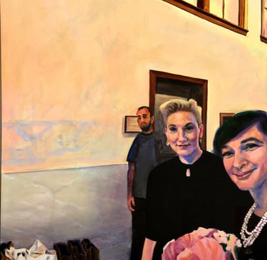Wedding Panorama, San Francisco City Hall, 62" x 192" Acrylic on canvas, 2020