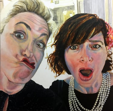 Cynthia & Karim, 24" x 36" Acrylic on canvas, 2020