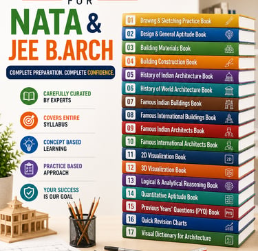 JEE B.Arch and NATA Preparation Books with Drawing, Aptitude and Mathematics
