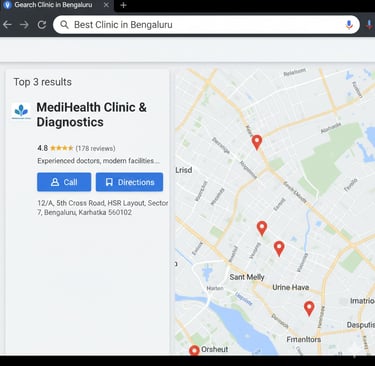 Google Maps Top 3 ranking result after Google Business Profile optimization for local business