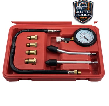 Kit Compresímetro Analógico para Motores de Gasolina (8 Piezas)