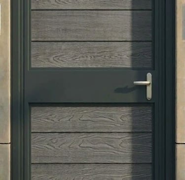 Anthracite Grey  Gate Frame with different panel colours 