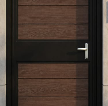 Black gate Frame with different panel colours 