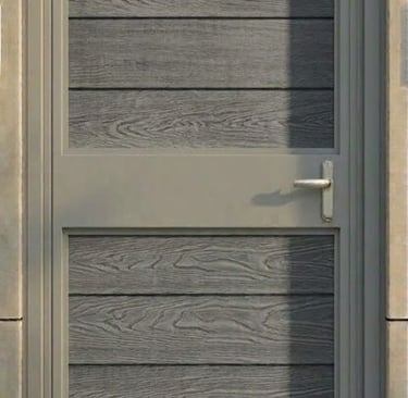 Light Grey Gate Frame with different panel colours 