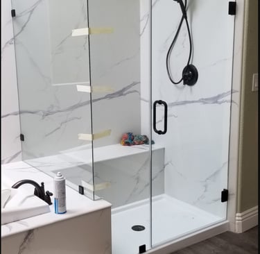 frameless shower enclosure