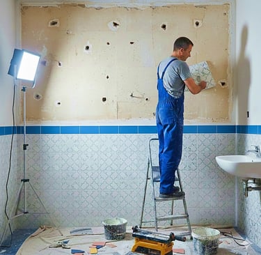 Réhabilitation salle de baisn par P.S.Immo