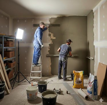 R2agnréage d'un mur par P.S.Immo