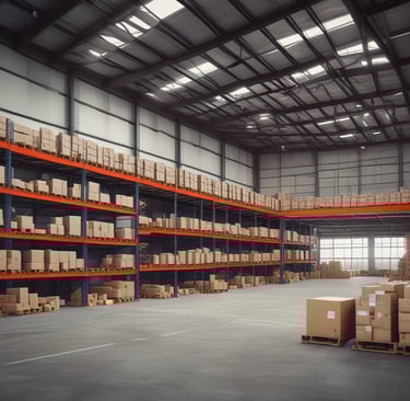 low angle view of assorted-color container vans