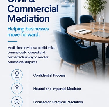 Civil and Commercial Mediation for business disputes serving Devon including Exeter Plymouth Torquay