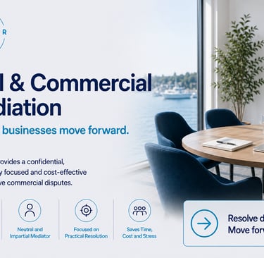 Civil and Commercial Mediation services for business disputes serving Devon and nationwide