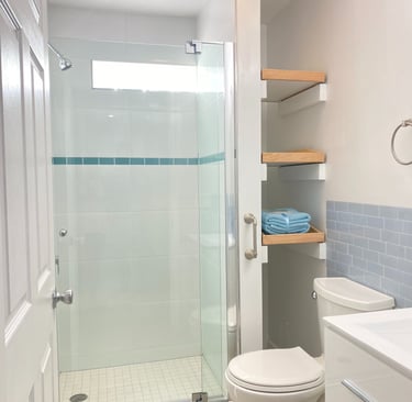 Guest bathroom at this Cayman Condo