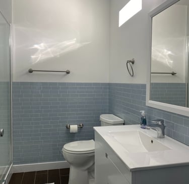 Master bathroom at this Cayman Condo Lakeside