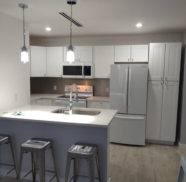 Kitchen at Lakeside building B Cayman Condo