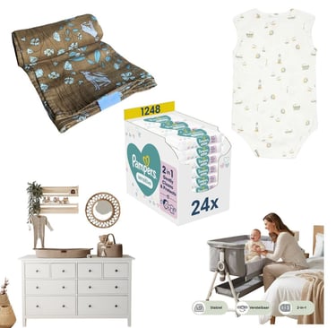 De ultieme newborn checklist met onmisbare baby musthaves, waaronder comfortabele rompertjes, zachte