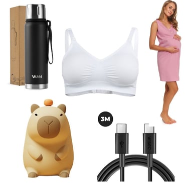 Praktische baby musthaves voor nachtvoedingen, waaronder een Doctor Nap katoenen nachthemd, Medela K