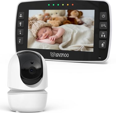 Lovinoo video babyfoon set met digitale camera en 4.3 inch kleurenscherm