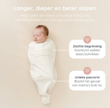 Puckababy Piep inbakerzakje voor een rustige en geborgen slaap van de baby.