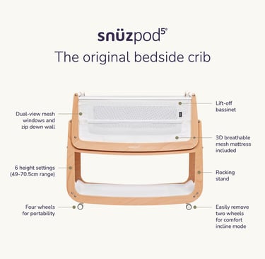 Detail van de ademende mesh voering en het ComfortAir systeem van de SnüzPod 5