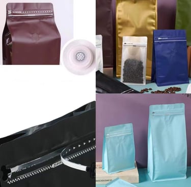 Fabricant de sachets zip café et thé alu pet. Impression de vos logos.