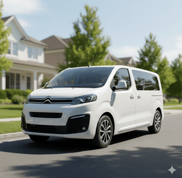 Noleggio auto familiare 7 posti Citroen bianca Fratelli Pula