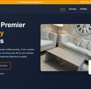 Custom website contain modern coffee table by Calgary upholstery specialists.