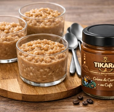 Riz au lait à la crème de Caramel au café