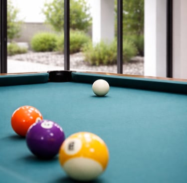 In addition to the SPA zone, there is also a game room with a pool table and darts – this area adds